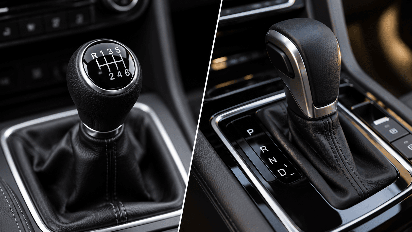 Mechaninė ir automatinė pavarų svirtis automobilyje