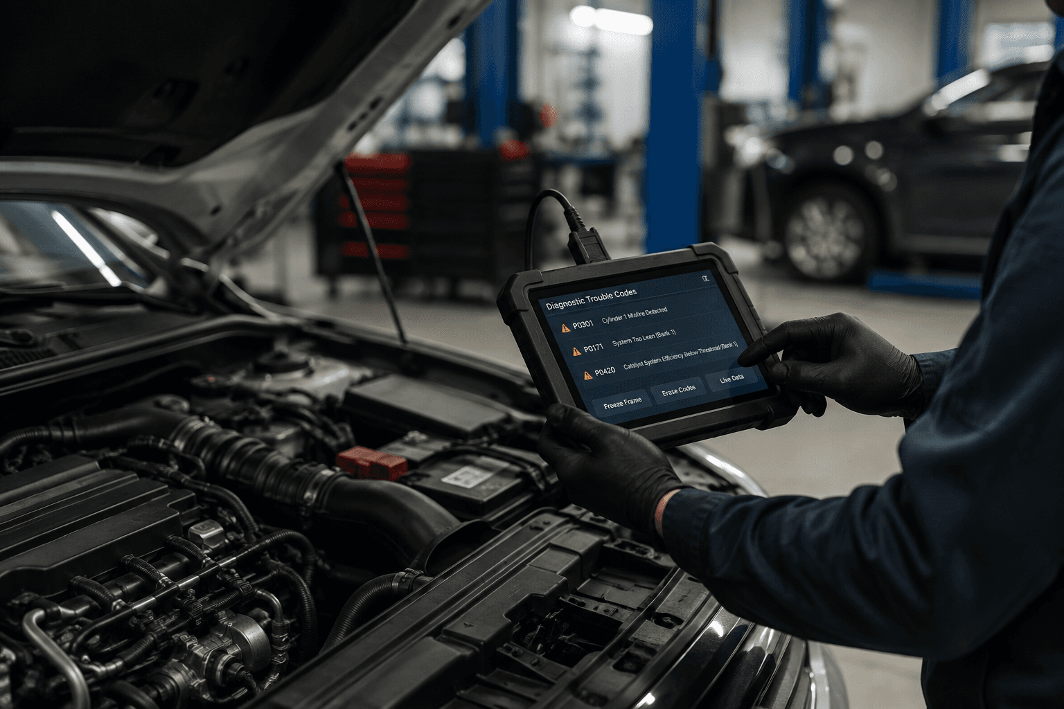 Naudoto automobilio diagnostika ir pirmųjų gedimo ženklų tikrinimas
