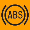 ABS antiblokavimo stabdžių sistemos įspėjimo simbolis